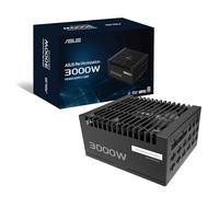 ASUS Pro WS 3000W Platinum, Alimentation modulaire pour PC, 3000 W de Puissance, PCIe 5.1, Standard ATX 3.1, 80 Plus Platinum, Ventilateur avec Double roulement à Balle, Noir, ASUS-PRO-WS-3000P