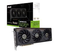 ASUS ProArt GeForce RTX 5070 Ti OC Edition Carte Graphique (PCIe 5.0, 16 Go GDDR7, USB Type-C, HDMI/DP 2.1, Fente 2.5, Ventilateurs axiaux, Chambre de Vapeur, Pad Thermique GPU à Changement de Phase)