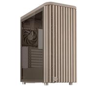 ASUS PROART PA401 Wood TG PWM Beige - Boîtier Moyen Tour ATX ProArt série PA401 (Double Ventilateur 160 mm, Verrouillage du Panneau latéral Gauche