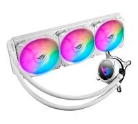 ASUS Refroidisseur de processeur liquide tout-en-un ROG Strix LC 360 RGB White Edition avec Aura Sync RGB et triple ventilateur de radiateur ROG 120 mm RVB adressables