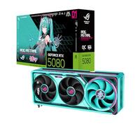 ASUS ROG Astral GeForce RTX 5080 16 Go GDDR7 OC Hatsune Miku Edition (PCIe 5.0, 16 Go GDDR7, HDMI/DP 2.1, 3.8-Slot, 4 Ventilateurs, Axial-Tech, Chambre à Vapeur brevetée, Coussinet Thermique GPU à