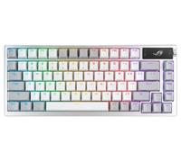 ASUS ROG Azoth 75 Clavier de jeu sans fil personnalisé, écran OLED, montage joint, amortissement à trois couches, interrupteur tempête ROG NX pré-lubrifié et stabilisateurs
