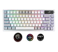 ASUS ROG Azoth - Clavier - avec affichage OLED - backlit - sans fil - 2.4 GHz, Bluetooth 5.1, USB 2.0 - commutateur : ROG NX - bronze