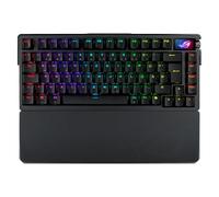ASUS ROG Azoth Extreme Clavier de Jeu 75% (Disposition QWERTZ, commutateurs mécaniques ROG NX, écran Tactile OLED, Triple Bouton de contrôle, sans Fil Via Bluetooth, 2,4 GHz RF sans Fil, USB,