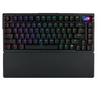 ASUS ROG Azoth - Clavier - 75% - compact - avec affichage OLED - backlit - sans fil - 2.4 GHz, Bluetooth 5.1, USB - commutateur : ROG NX (hot-swappable) - bronze