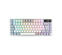 ASUS ROG Azoth White - Clavier Gaming 75% QWERTZ Allemand, Mécanique, USB/RF Wireless/Bluetooth 5.1, Rétroéclairage RGB, OLED, Anti-ghosting, 1000Hz