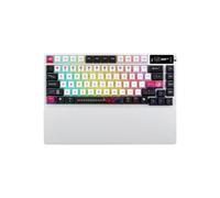 ASUS ROG Azoth X - Clavier Gaming Mécanique sans Fil 75% AZERTY - Switch ROG NX V2 Hot-Swap, OLED, RGB, Bluetooth/2.4GHz/USB - Blanc avec Repose-Poignets