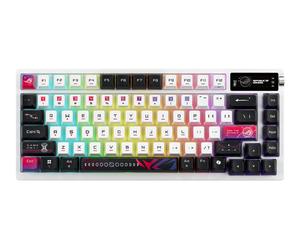 ASUS ROG Azoth X clavier Gaming USB + RF Wireless + Bluetooth Noir, Blanc