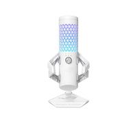 ASUS ROG Carnyx White - Microphone professionnel gaming à condensateur cardioïde, capsule à condensateur de 25 mm de qualité studio, fréquence d'échantillonnage de 192 kHz / 24 bits, filtre passe-haut