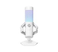 ASUS ROG Carnyx White - Microphone professionnel gaming à condensateur cardioïde, capsule à condensateur de 25 mm de qualité studio, fréquence d'échantillonnage de 192 kHz / 24 bits, filtre passe-haut