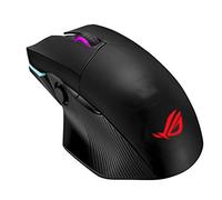 Asus ROG Chakram ergonomic RGB optical Qi gaming mouse with wireless charging, side Joystick, tri-mode connect (wired/2.4 GHz/BT), 16000 dpi sensor, push-fit switch-socket design, Aura Sync lighting