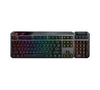 ASUS ROG Claymore II Clavier de jeu modulaire RVB sans fil 100 % / 80 % TKL, commutateurs ROG RX rouges, touches Doubleshot PBT, pavé numérique amovible, repose-poignet, commandes multimédias,
