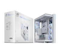 ASUS ROG CRONOX - Boîtier PC panoramique EATX, Module d'écran LCD Pliable de 9,2 Pouces, Blanc