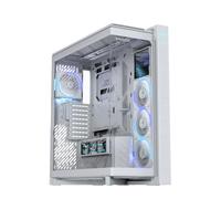 ASUS ROG CRONOX - Boîtier PC panoramique EATX, Module d'écran LCD Pliable de 9,2 Pouces, Blanc