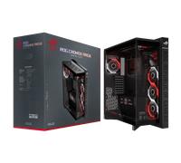 ASUS ROG CRONOX - Boîtier PC panoramique EATX, Module d'écran LCD Pliable de 9,2 Pouces, Noir