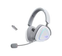 ASUS ROG Delta II White - Casque Gaming sans Fil (Équipement Officiel de Team Vitality, connectivité tri-Mode, ROG Speednova, membranes de 50mm, jusqu'à 110 Heures d'autonomie de Batterie, 315g)