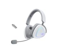 ASUS ROG Delta II White - Casque Gaming sans Fil (Équipement Officiel de Team Vitality, connectivité tri-Mode, ROG Speednova, membranes de 50mm, jusqu'à 110 Heures d'autonomie de Batterie, 315g)