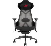 ASUS ROG Destrier Chaise de Jeu Ergo Esthétique Cyborg Futuriste, Siège réglable, Support de Bras Mobile, Panneau Acoustique, Cadre en Aluminium, Maille Respirante, Mousse PU, Noir