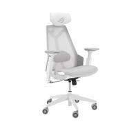 ASUS ROG Destrier Core Chaise de Gaming Ergonomique, appuie-tête 2D, Support Lombaire, accoudoirs 3D pour Gaming Mobile, Profondeur et Hauteur réglables, Inclinaison en 3 Positions, Blanc Lunaire