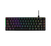 ASUS ROG Falchion Ace Clavier mécanique de Jeu Compact 65% RVB, commutateurs et stabilisateurs de commutateur ROG NX Brown, Mousse insonorisante, Touches PBT, câblé avec KVM, Trois Angles, étui Noir