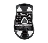Asus ROG Gladius III Wireless AimPoint - Souris - pour droitiers - optique - 6 boutons - sans fil, filaire - USB, 2.4 GHz, Bluetooth 5.1 LE - blanc clair de lune