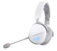 ASUS ROG Pelta White - Casque Gaming sans Fil - connectivité tri-Mode avec Speednova, membranes de 50mm plaquées en Titane, Micro à Bande ultralarge de 10mm, Batterie de 60 Heures, Poids de 309g
