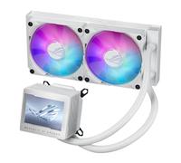 ASUS ROG Ryujin III 240 ARGB WHT Refroidisseur de processeur liquide tout-en-un avec radiateur de 240 mm Pompe Asetek 8e génération, 2 ventilateurs ARGB magnétiques de 120 mm (design en guirlande),
