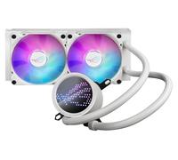 ASUS ROG RYUO III 240 ARGB Blanc -Refroidisseur liquide CPU tout-en-un (écran LED Anime Matrix, solution de pompe Asetek 8e gen, 2 ventilateurs de refroidissement ROG ARGB de 120 mm, Aura Sync RGB)