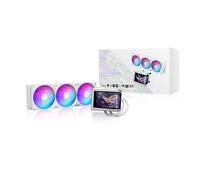 ASUS ROG RYUO IV 360 ARGB White - Refroidisseur Liquide CPU Tout-en-Un avec Ecran AMOLED incurvé 6,67" pour des vidéos 3D, Ventilateurs ARGB pré-montés, Pompe Asetek Emma Gen8 V2, Pâte Thermique