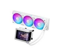 ASUS ROG RYUO IV 360 ARGB White - Refroidisseur Liquide CPU Tout-en-Un avec Ecran AMOLED incurvé 6,67" pour des vidéos 3D, Ventilateurs ARGB pré-montés, Pompe Asetek Emma Gen8 V2, Pâte Thermique