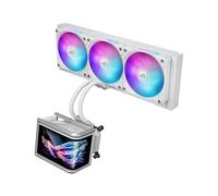ASUS ROG RYUO IV SLC 360 ARGB White Edition Refroidisseur de liquide pour processeur tout-en-un, tube raccourci pour une esthétique propre, écran incurvé mobile de 6,7"
