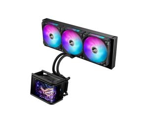 ASUS ROG Ryuo IV SLC ARGB 360mm Refroidisseur liquide CPU AMD/Intel Gaming | AIO 360 mm, écran AMOLED incurvé de 6,67", tubes courts, ventilateurs ARGB en chaîne, Intel LGA1700/1851 et AMD AM4/AM5