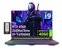 ASUS ROG Strix G16 Ordinateur portable de jeu 16" QHD 240 Hz, Intel i9-14900HX, GeForce RTX 4060, 64 Go DDR5, 2 To SSD, clavier rétroéclairé, caméra HD, Wi-Fi 6E, Win 11 Pro, gris éclipse, station