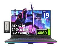 ASUS ROG Strix G16 Ordinateur portable de jeu 16" QHD 240 Hz, Intel i9-14900HX, NVIDIA GeForce RTX 4060, 64 Go DDR5, SSD PCIe 2 To, clavier rétroéclairé, webcam 720p, Win 11, Eclipse Gray, station