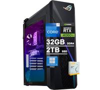 ASUS ROG Strix G16CH Ordinateur de bureau de jeu | Intel 16 cœurs i7-13700F (>i9-12900F) | 32 Go DDR4 2 To SSD | Geforce RTX 4060 Ti Dual 8 Go | Aura Sync Lighting Wi-Fi6E 750 W PSU (80+ Or) Win11Pro