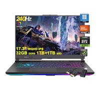 ASUS ROG Strix G17 G713 Ordinateur portable de jeu | 17,3 po WQHD IPS 240 Hz G-Sync | AMD 12-Core Ryzen 9 7845HX > i9-12900H | 32 Go DDR5 1 To + 1 To SSD | GeForce RTX 4060 8 Go | USB-C RVB