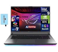 ASUS ROG Strix G18 AI Gaming Laptop 18" 2.5K Nébuleuse Display (Intel Ultra 9-275HX, GeForce RTX 5070 8 Go, 64 Go DDR5, SSD PCIe 2 To, RGB KB, Thunderbolt 4, Win 11 Home) avec extension de port USB