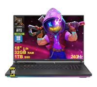 ASUS ROG Strix G18 G814 Ordinateur portable de jeu 18" 2,5k (2560 x 1600) 240 Hz (100 % DCI-P3) AMD 16-core Ryzen 9 9955HX (>i9-14900HX) 32 Go DDR5 1 To SSD GeForce RTX 50700HX RVB 4 zones Hub ICP