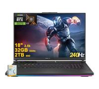 ASUS ROG Strix G18 G814 Ordinateur portable de jeu | 18" 2560 x 1600 240 Hz (100 % DCI-P3) | AMD Ryzen 9 9955HX 16 cœurs (>i9-14900HX) | 32 Go DDR5 2 To SSD | GeForce RTX 5 070 DLL. SS4 | RGB