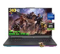 ASUS ROG Strix G18 G814 Ordinateur portable de jeu 18 po QHD 240 Hz (100 % DCI-P3, 3 ms) Intel 24-Core i9-13980HX 64 Go de RAM 4 To SSD GeForce RTX 4070 8 Go Thunderbolt RVB rétroéclairé Charge rapide