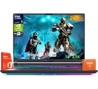 ASUS ROG Strix G18 Ordinateur portable de jeu 18" 2,5K 240 Hz, NVIDIA GeForce RTX 5080 16 Go DDR7, Intel Ultra 9 275HX (jusqu'à 5,4 GHz), 64 Go de RAM DDR5, 8 To SSD, Wi-Fi 7, KB rétroéclairé, Windows
