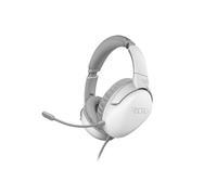 ASUS ROG Strix Go Core Moonlight White - Casque gaming filaire, micro détachable certifié Discord, Hi-Res Audio, haut-parleurs 40 mm, léger et compatible PC, PS5, Xbox One, Switch et Appareils mobiles