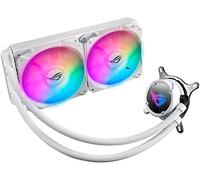 ASUS ROG Strix LC 240 RGB White Edition Refroidisseur de processeur liquide tout-en-un avec Aura Sync RGB et deux ventilateurs de radiateur ROG 120 mm RVB adressables