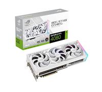 ASUS ROG STRIX NVIDIA GeForce RTX 4080 OC Edition / Blanc - Carte graphique gaming (16GB GDDR6X, PCIe 4.0, DLSS 3, HDMI 2.1a, DisplayPort 1.4a, ventilateurs axiaux)