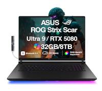 ASUS ROG Strix Scar AI Gaming Ordinateur portable 18" 240 Hz Mini écran LED WQXGA (Intel Ultra 9-275HX, GeForce RTX 5080 16 Go, 32 Go DDR5, 8 To PCIe SSD, RGB KB, Win 11 Pro) avec extension de port