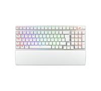 ASUS ROG Strix Scope II 96 Wireless Clavier Gaming Mécanique QWERTZ Allemand Blanc, ROG NX Snow, USB/RF 2.4GHz/Bluetooth 5.1, Rétroéclairage RGB, Anti-Ghosting, Repose-Poignets