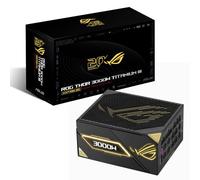 ASUS ROG Thor 3000 W Titanium III Edition 20 Bloc d'alimentation Gaming (ROG Equalizer 12 V-2 x 6 câble d'alimentation PCIe, GaN-MOSFET, extenseur d'affichage OLED, Certification 80 Plus & Cybenetics