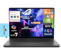ASUS ROG Zephyrus G14 AI Ordinateur portable de jeu 14" 120 Hz 2,8K Écran (AMD Ryzen AI 9 HX 370, GeForce RTX™ 5070 Ti 12 Go, 32 Go LPDDR5X, 2 To SSD, Win 11 Pro) avec Microsoft 365 Personal