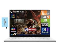 ASUS ROG Zephyrus G14 Ordinateur portable de jeu AI 2025 avec écran OLED 14" 2,8 K 120 Hz (AMD Ryzen AI 9 HX 370, GeForce RTX 5070 Ti 12 Go, 32 Go LPDDR5X, 2 To SSD, RGB KB, Win 11 Pro) avec