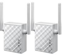 ASUS RP-N12 - Répéteur Wi-FI Extender Wi-FI ASUS N 300 - Compatible Box Orange - Bouygues Télécom - SFR - Freebox - Routeurs Toutes Marques (Lot de 2)